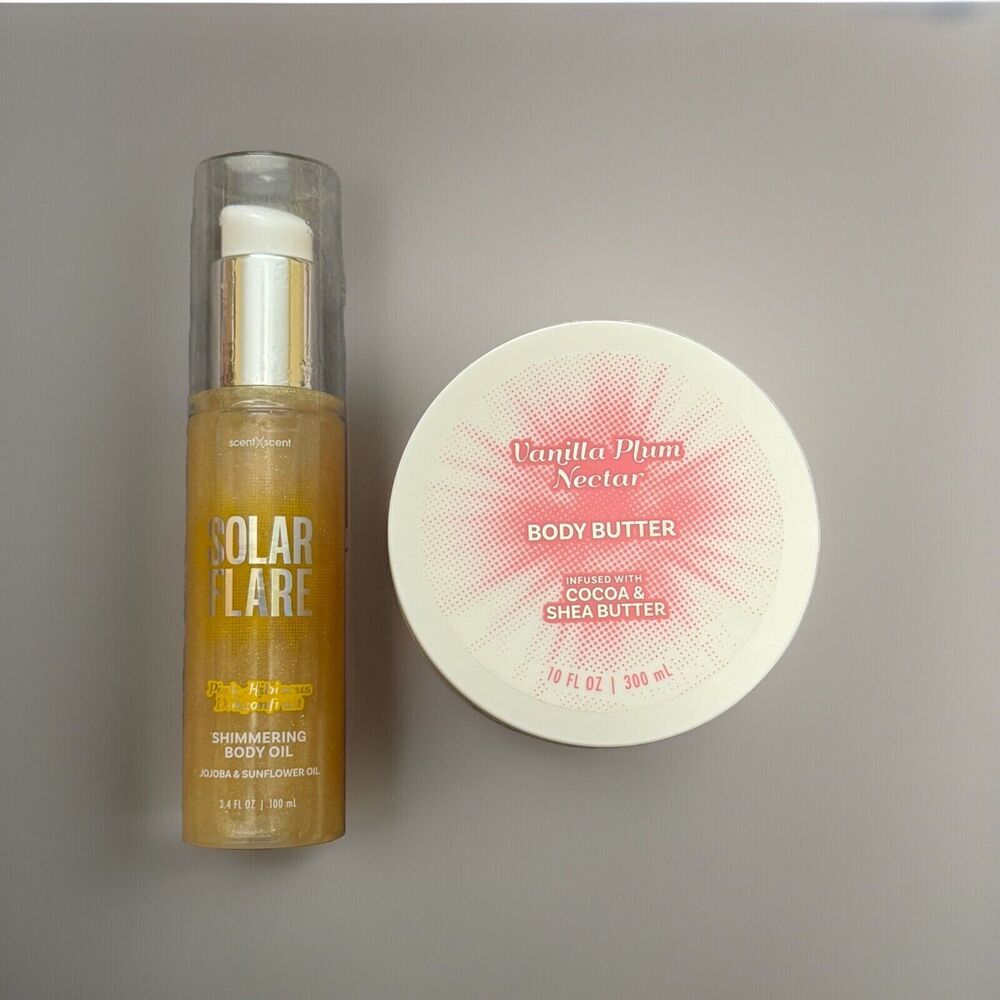 🔥Solar Flare Shim Body Oil Hibiscus Dragonfruit & Body Butter Vanilla Plum🔥